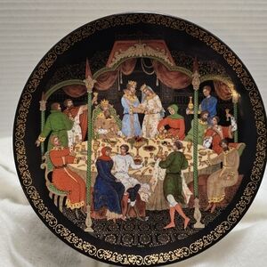 "Russian Legends" Medieval Plate 18kt Accents